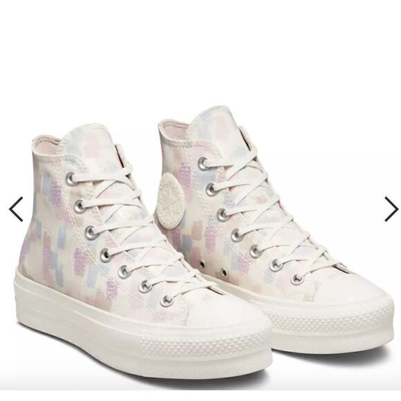 New Converse Chuck Taylor All Star Lift Printed Sneakers in Arctic Pink 7.5 - Picture 1 of 7
